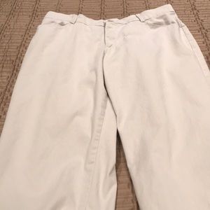 Lee slacks, light tan, cotton blend, 14 medium